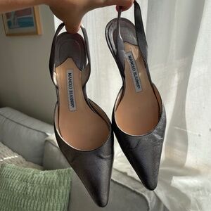 Vintage manolo blahnik kitten heels slingback size 35